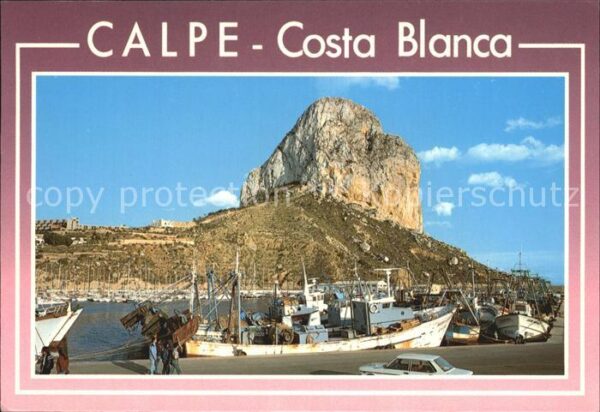 Calpe Vista del puerto y Penon de Ifach Fisch