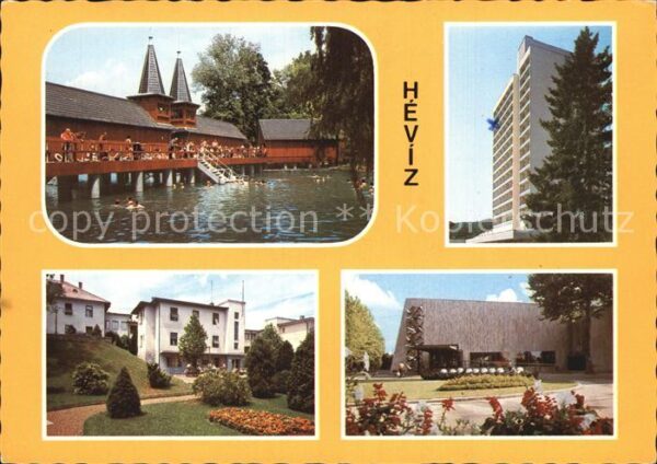 Heviz Teilansichten Heilbad Hotel Hochhaus