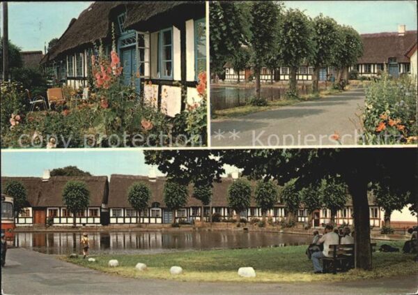 Nordby Gadekaer Wohnhäuser Teich