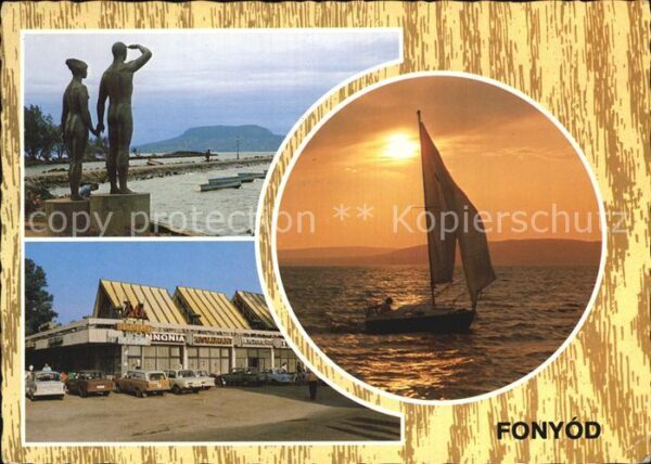 Fonyod Fuerdoe Denkmal Statue Restaurant Segeln Sonnen