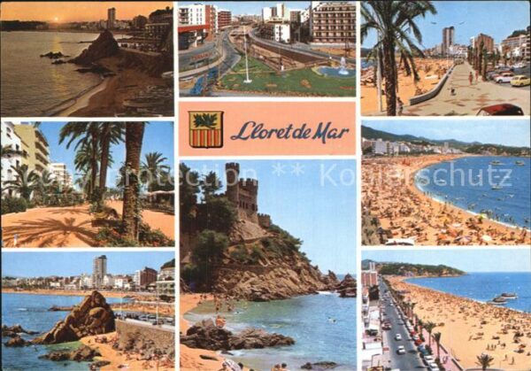 Lloret de Mar Teilansichten Küste Burg Strand