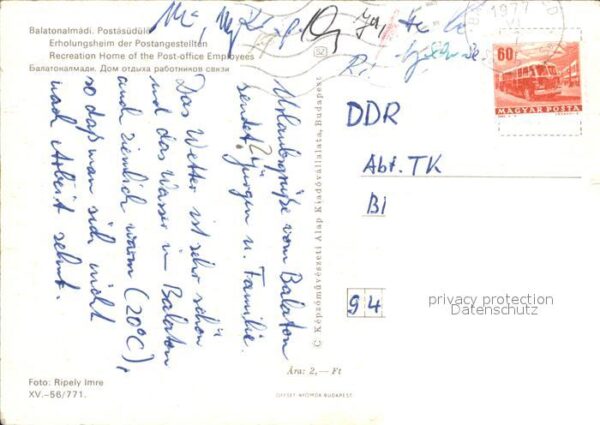 Balatonalmadi Postasüdülö Erholungsheim der Postanges – Bild 2
