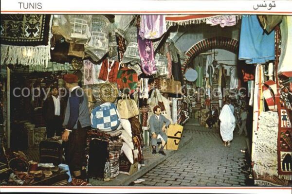 Tunis Souk des etoffes Stoffmarkt