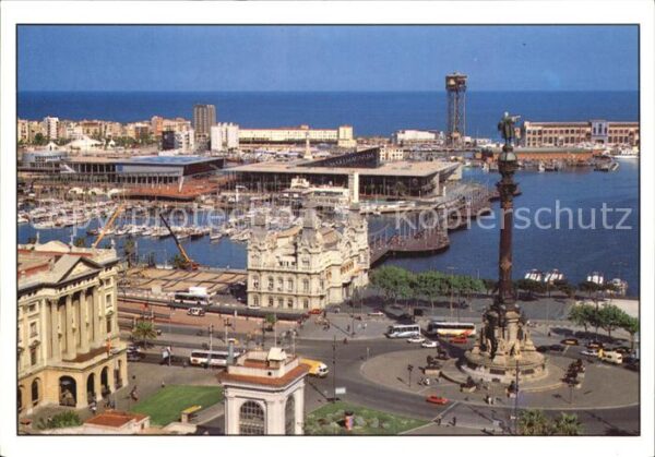 Barcelona Cataluna Monumento a Colon Puerto Hafen Kolumbus