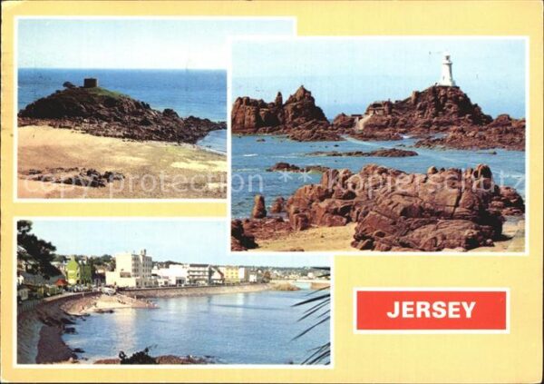 Jersey Kanalinsel Portelet Bay Corbeiere Lighthouse Havre