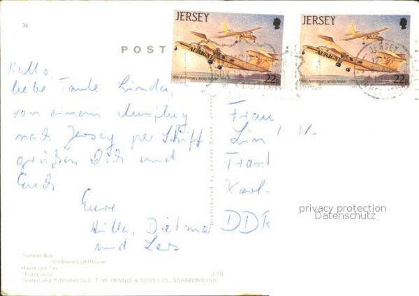 Jersey Kanalinsel Portelet Bay Corbeiere Lighthouse Havre – Bild 2