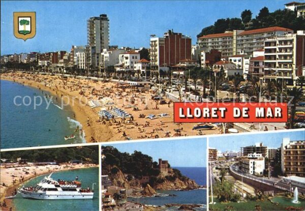 Lloret de Mar Strand Promenade Yacht Küste