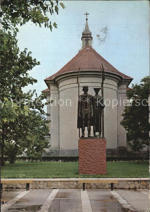 Cegled Dozsa szobor Denkmal Statue Kirche