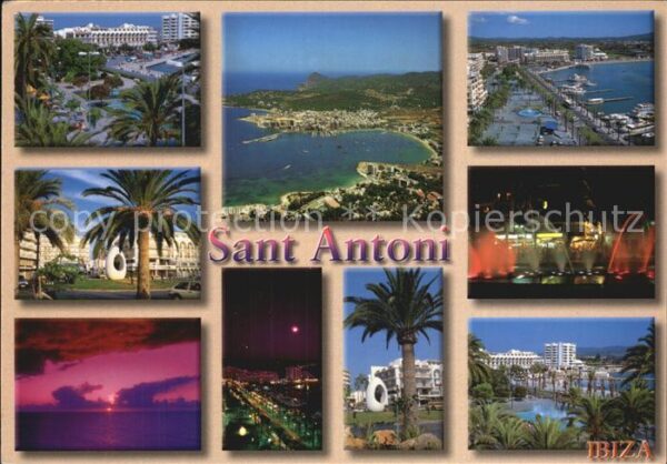 Sant Antoni de Calonge Teilansichten Bucht Promenade Nachtaufn