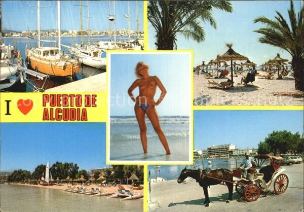 Puerto de Alcudia Yachthafen Strand Badenixe Pferdekutsch