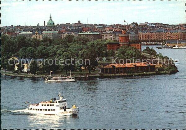 Stockholm View over the sea approach to the city