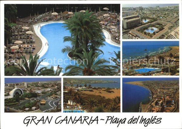Playa del Ingles Hotelanlage Swimming Pool Strand Fliege