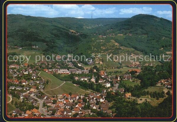 Sasbachwalden Panorama Blumenort Weinort Schwarzwald