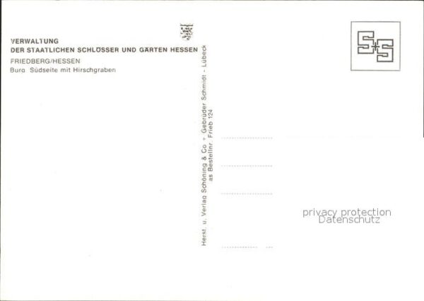 Friedberg Hessen Burg Südseite mit Hirschgraben – Bild 2