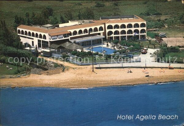Agnos Karousades Hotel Agella Beach Strand Fliegeraufnah