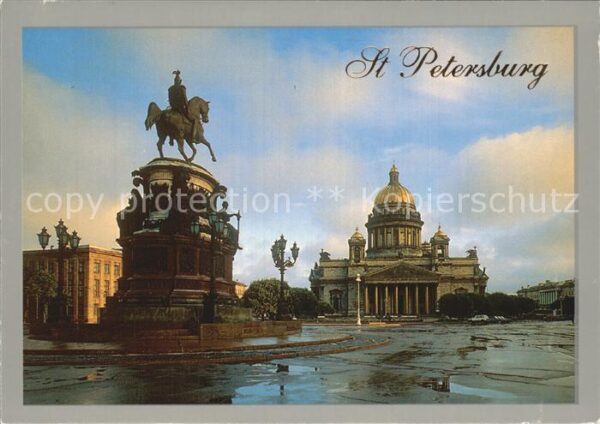 St Petersburg Leningrad Sankt Issac`s Square Monument to Nichol