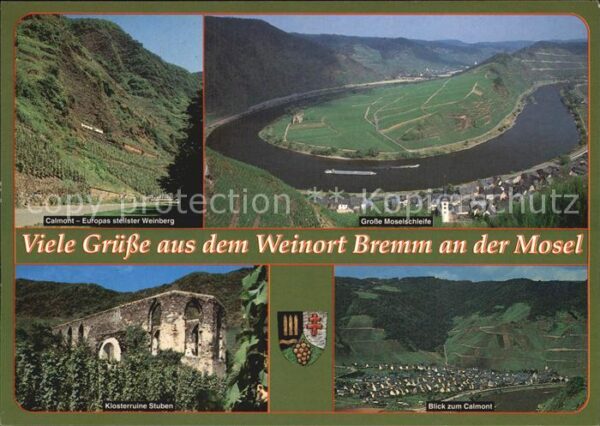 Bremm Mosel Klosterruine Stuben Calmont Moselschlei