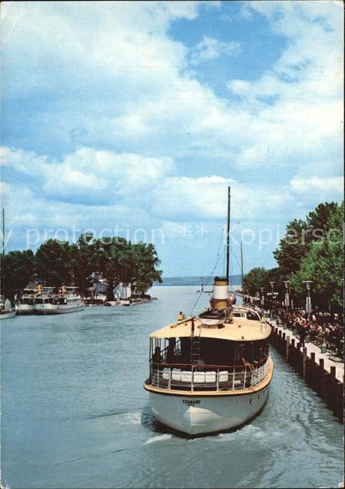 Siofok Hafen mit Personenschiff Csobanc