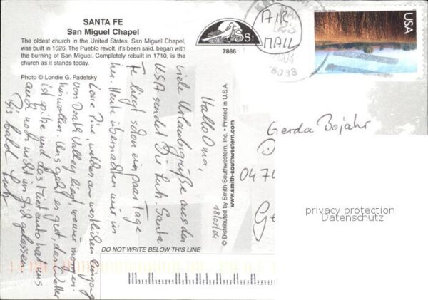 Santa Fe Texas San Miguel Chapel – Bild 2