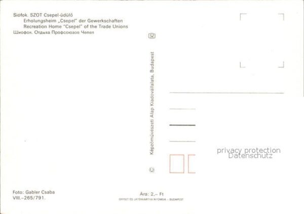Siofok Erholungsheim Csepel – Bild 2