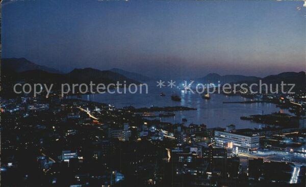 Nagasaki Panorama bei Nacht