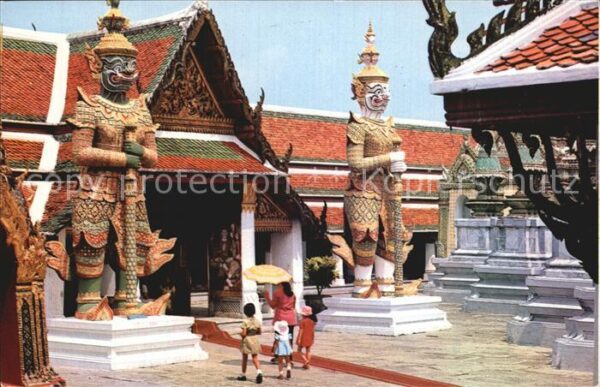 Bangkok Guards Guarding the Enterence of Wat Ph