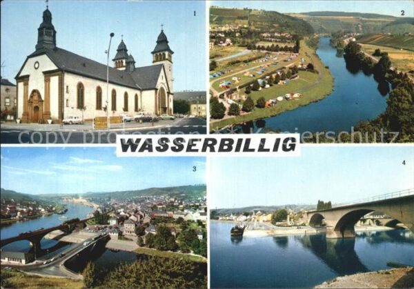 Wasserbillig Eglise Camping Vue generale Sure et la