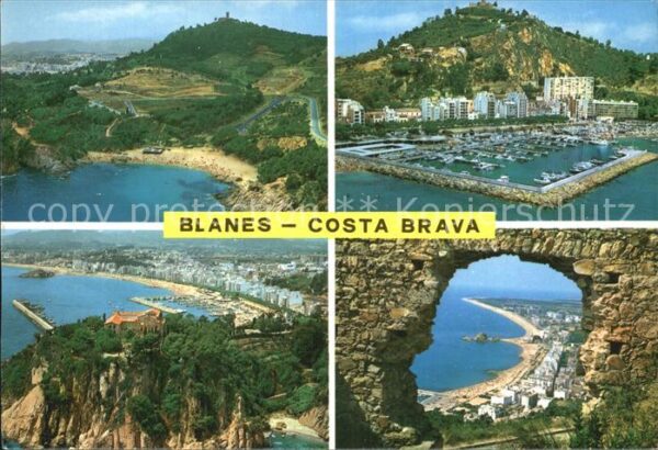 Blanes Panorama Hafenpartien Felsentor
