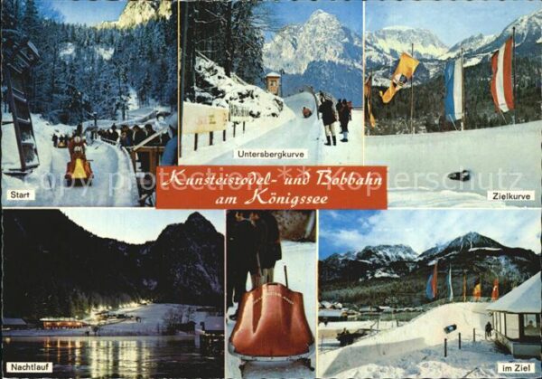 Koenigssee Kunsteisrodel und Bobbahn Start Untersb