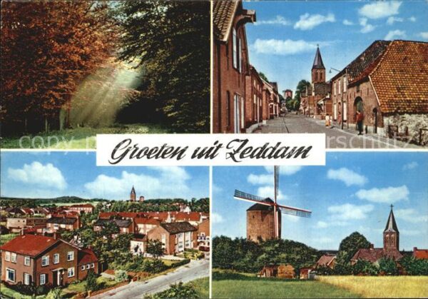 Zeddam Strassenpartie Teilansicht Windmühle Ki