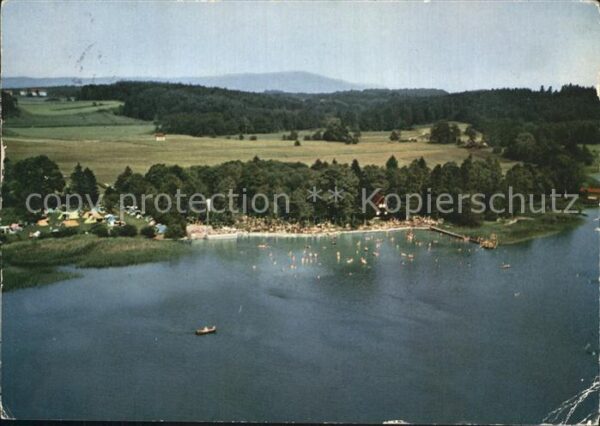 Waging See Fliegeraufnahme Strandbad und Campingpl