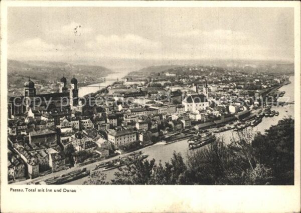 Passau Total mit Inn und Donau