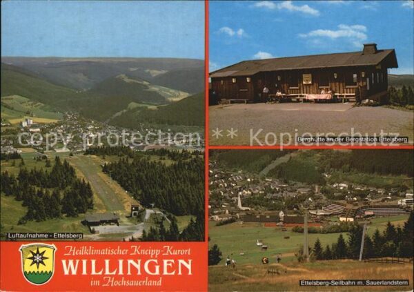 Willingen Sauerland Fliegeraufnahme Ettelsberg Berghütte Be