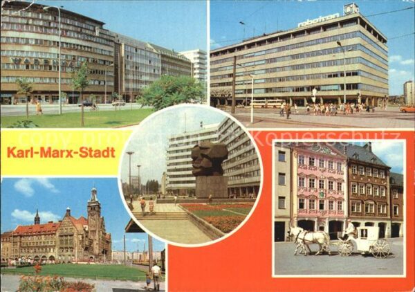Karl-Marx-Stadt Rathaus Karl-Marx-Monument Siegertschen