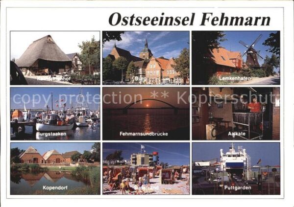 Insel Fehmarn Burg Burgstaaken Hafen Sundbrücke Aalka