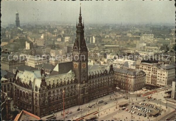 Hamburg Fliegeraufnahme Rathaus