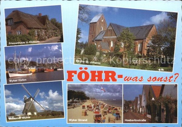 Insel Foehr Friesenhaus in Oldsum Kirche Wyker-Stra