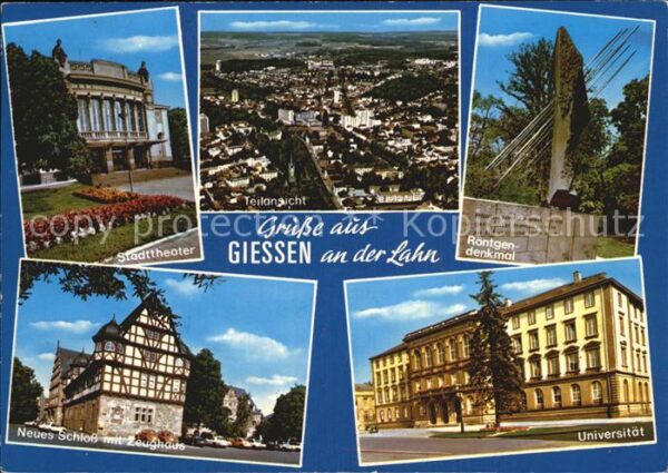Giessen Lahn Fliegeraufnahme Röntgen-Denkmal Univers