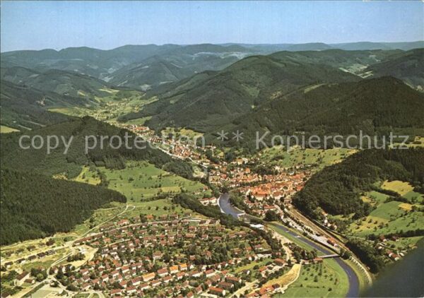 Wolfach Fliegeraufnahme mit Campingplatz