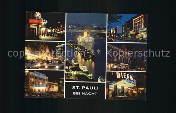 Hamburg St. Pauli bei Nacht
