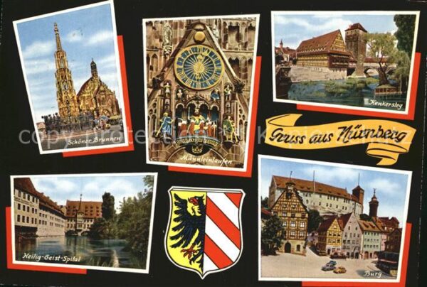 Nuernberg Kenkersteg Brunnen Burg