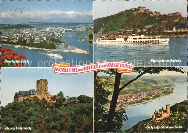 Koblenz Rhein Ehrenbreitstein Schloss-Stolzenfels Bur