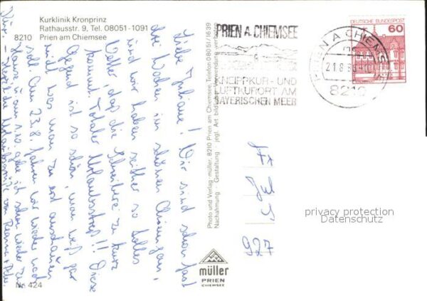 Prien Chiemsee Fliegeraufnahme Kurklinik Kronprinz – Bild 2