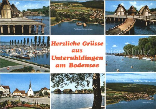 Unteruhldingen Phalbauen Fliegeraufnahme Hafen Ortspar