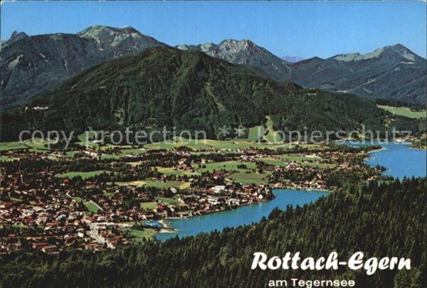 Rottach-Egern Blick vom Riederstein mit Tegernsee