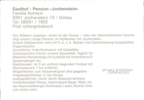 Jochenstein Niederbayern Gasthaus Pension Jochenstein – Bild 2