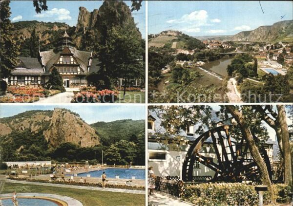 Bad Muenster Stein Ebernburg Kurpark mit Bäderhaus und Rheingrafenst