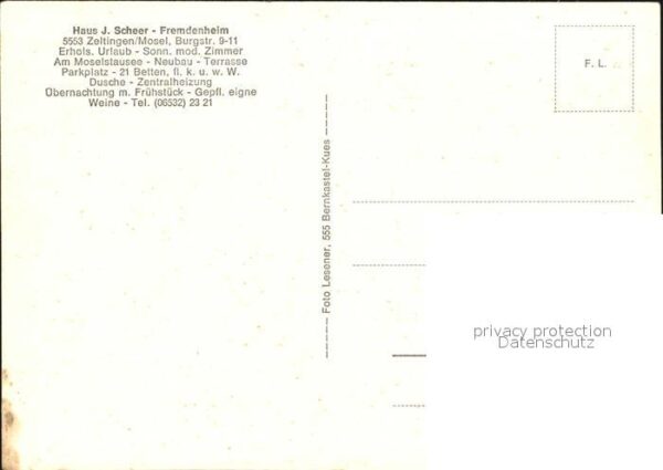Zeltingen-Rachtig Haus J. Scheer Fremdenheim – Bild 2