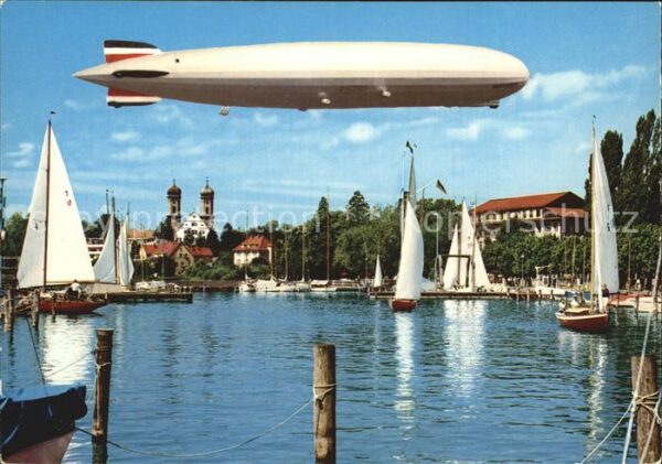 Friedrichshafen Bodensee Luftschiff Hindenburg mit Schlosskirche