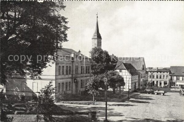 Polen Wangerin Kirche und Rathaus